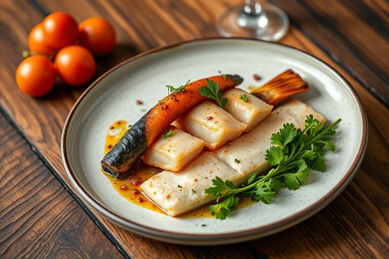 Røstede krydrede pærer og fiken med mandler