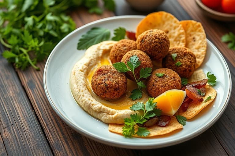 Falafel med hummus