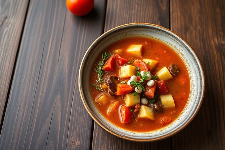 Minestrone av sene-sommergrønnsaker