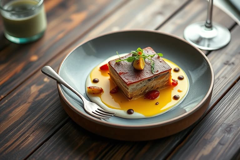 Fersken- og pistasjpraliné semifreddo