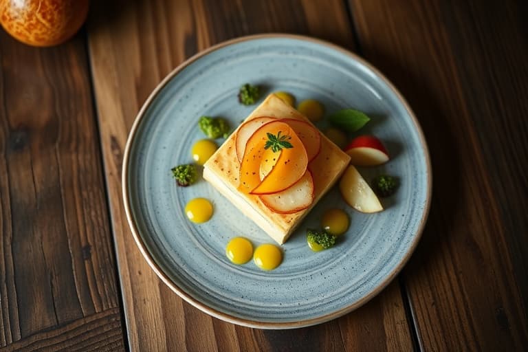 Pistasjkake og mandelkake med appelsinsalat