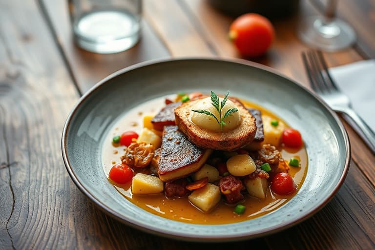 Bifffilet og artisjokkpuré på rugbrødtoast