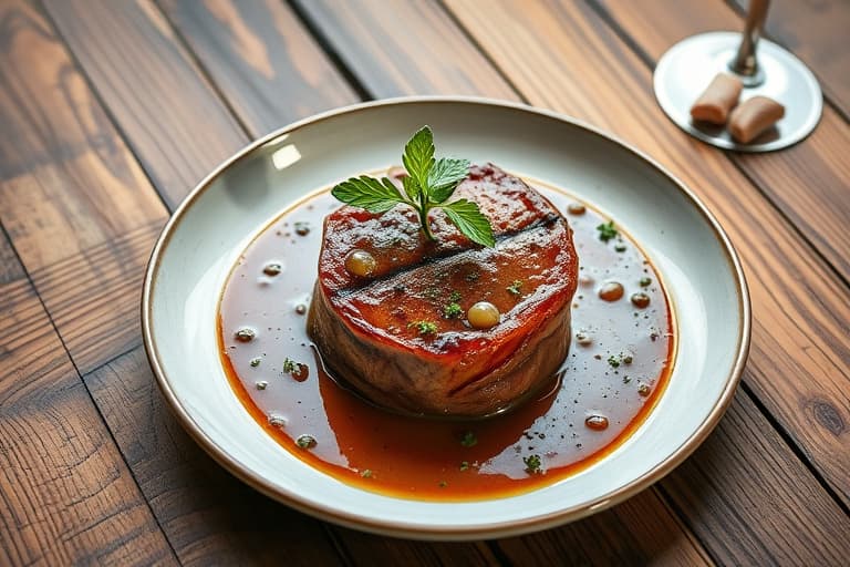 Filet Mignon med kremet grønn pepperkornsaus