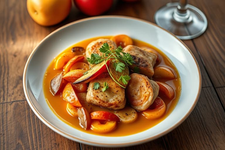 Plommer med appelsin og mynte