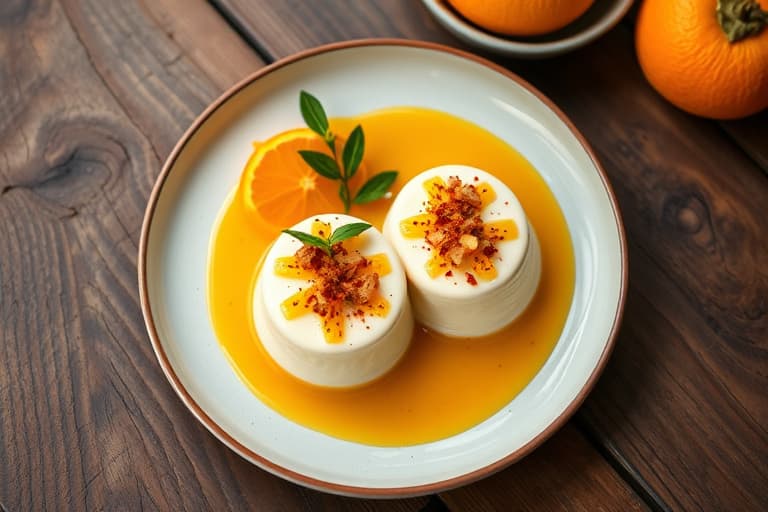 Orange Coeurs à la Crème med jordbær- og bringebærsirup