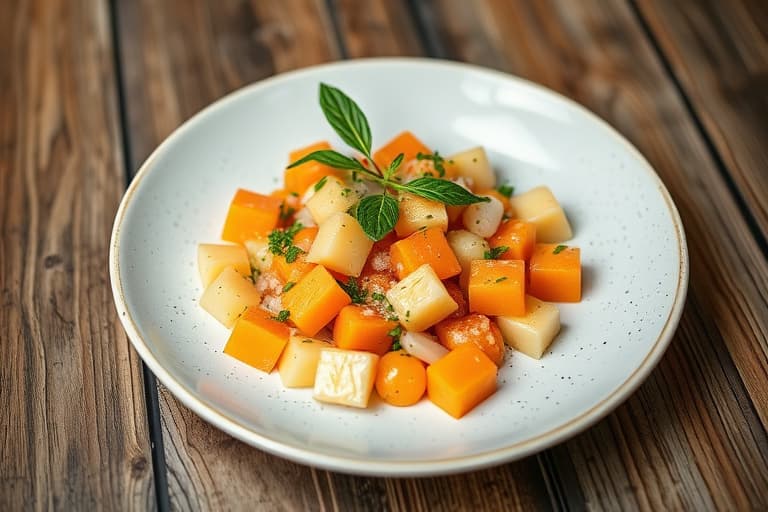 Vannkresse-, melon- og mandelsalat