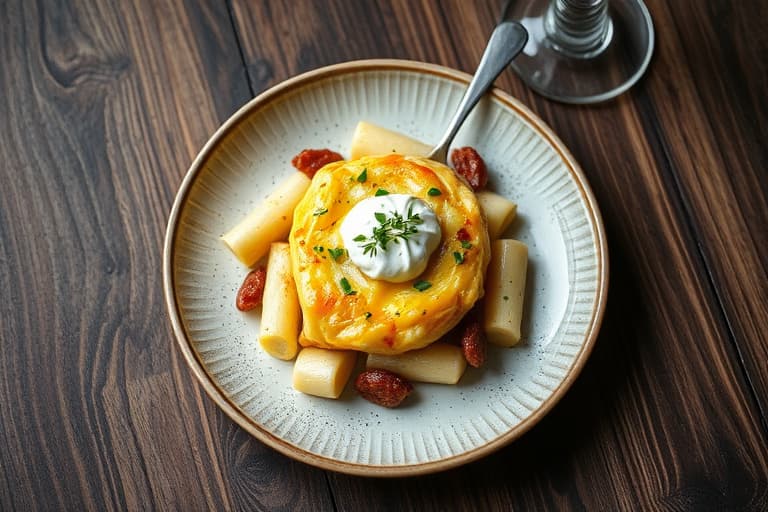 Potetgrateng med Gruyère og crème fraîche