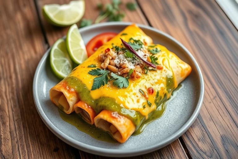 Enchiladas Verdes (grønne kyllingenchiladas)