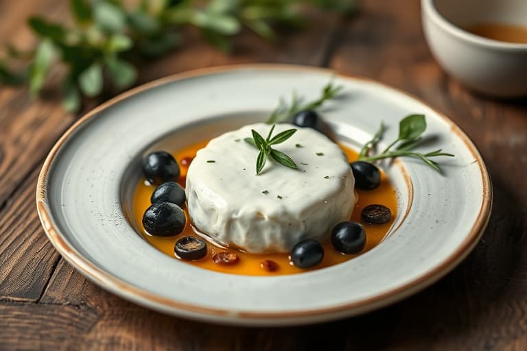 Black-Olive Yogurt Cheese med flatbrød