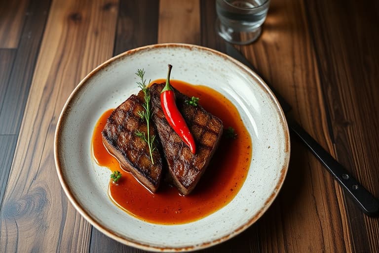 Grillet ribeye-biff med chili- og spisskummen-krydderblanding