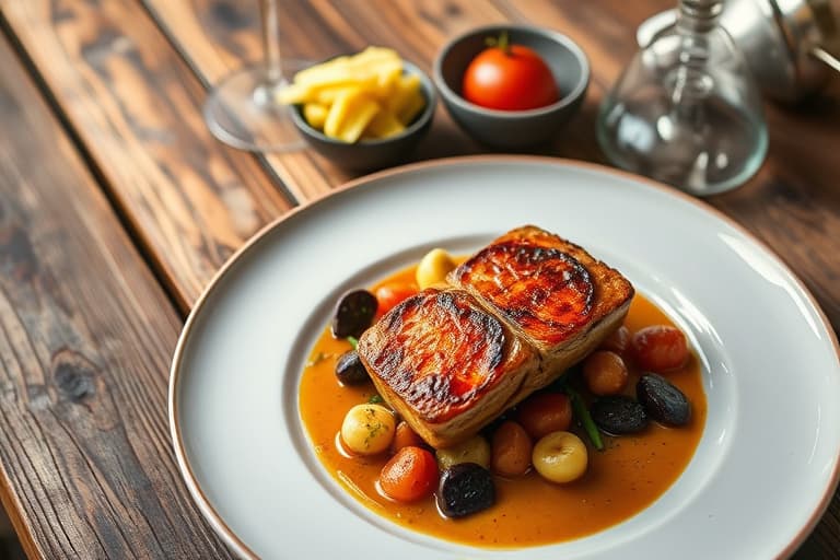 Braisert storfekjøtt med pærer og fersk ingefær