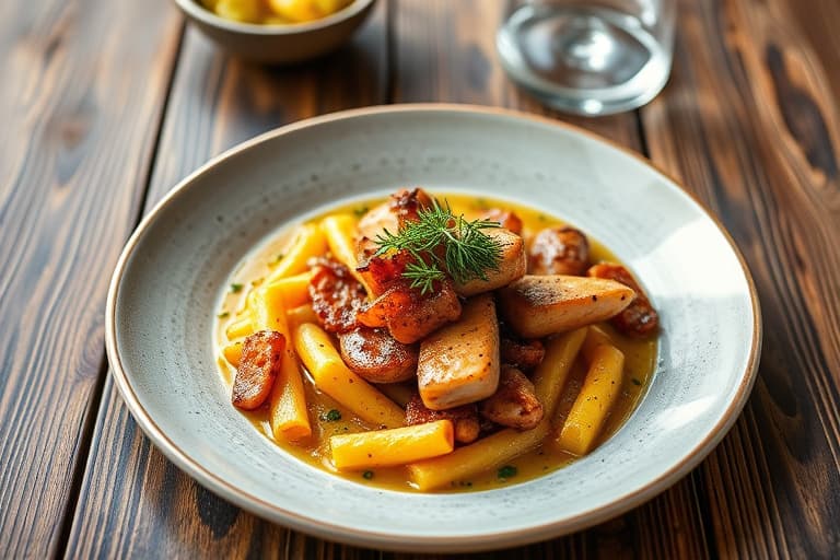 Sauterte grønnsaker med ristet valnøtt