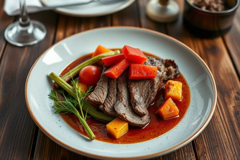 Ølbraisert brisket med rotgrønnsaker