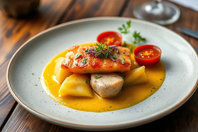 Krydret makrell og sopp-escabeche