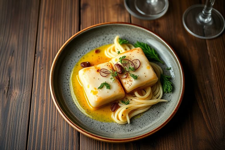 Kalvescallopini med brunt smør og kapers