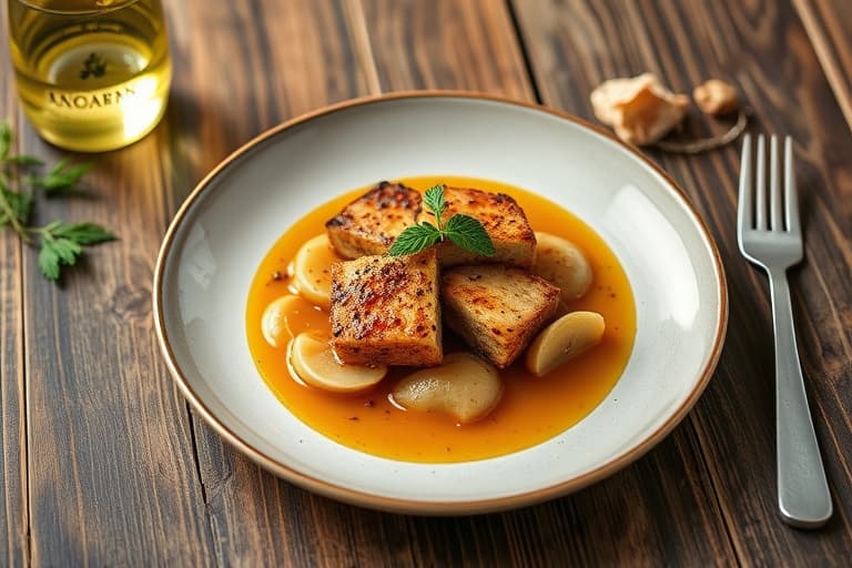 Kalv stekt i ovnen med sjalottløk, fennikel og Vin Santo