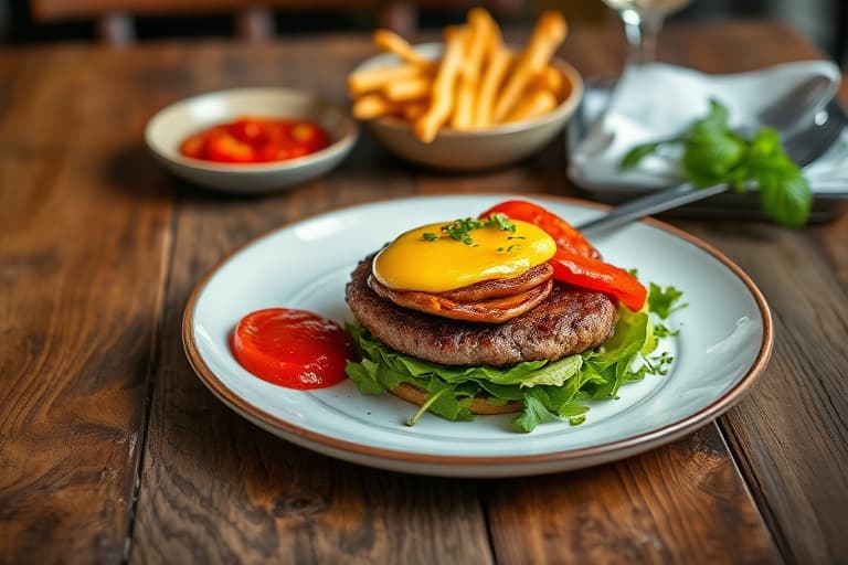 Kalkunburgere fylt med geitost og servert med ovnsbakt rød peppersalsa