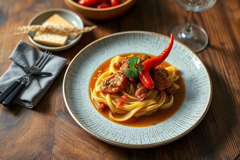 Svine- og hominigrøt med røde chili