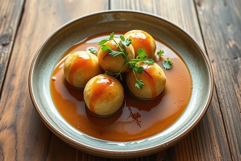 Kalkunboller med estragon- og sennepssaus