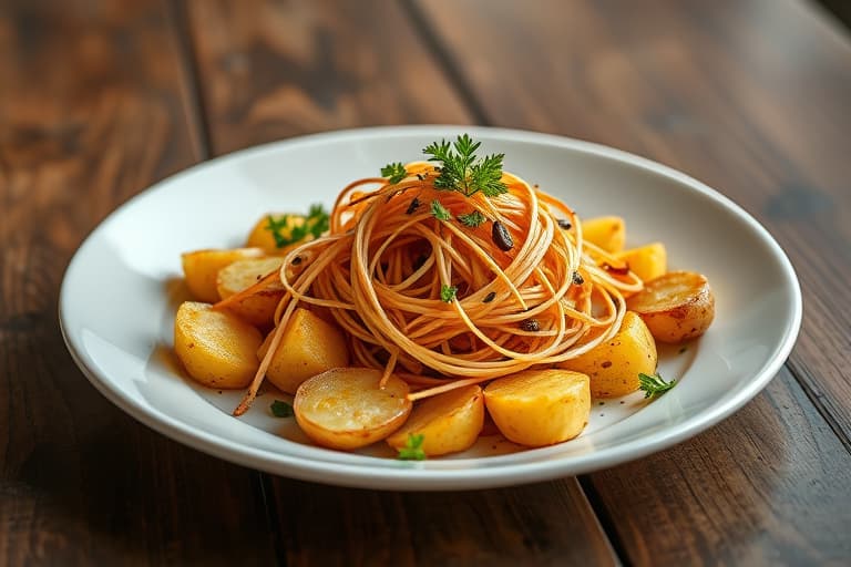 Shoe String Potatoes (Pommes Pailles)