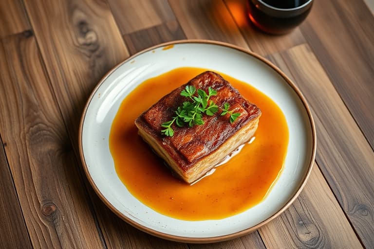 Brødterte med bourbon-saus