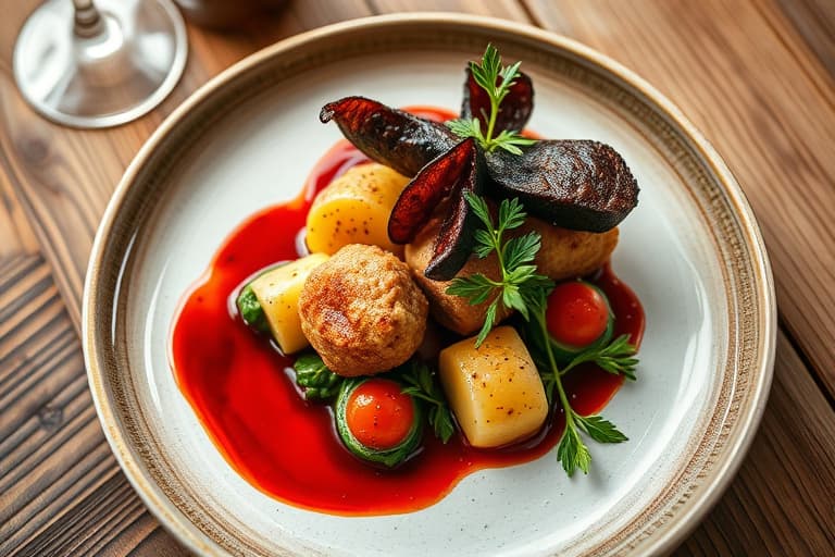 Rødvins- og soppragoût