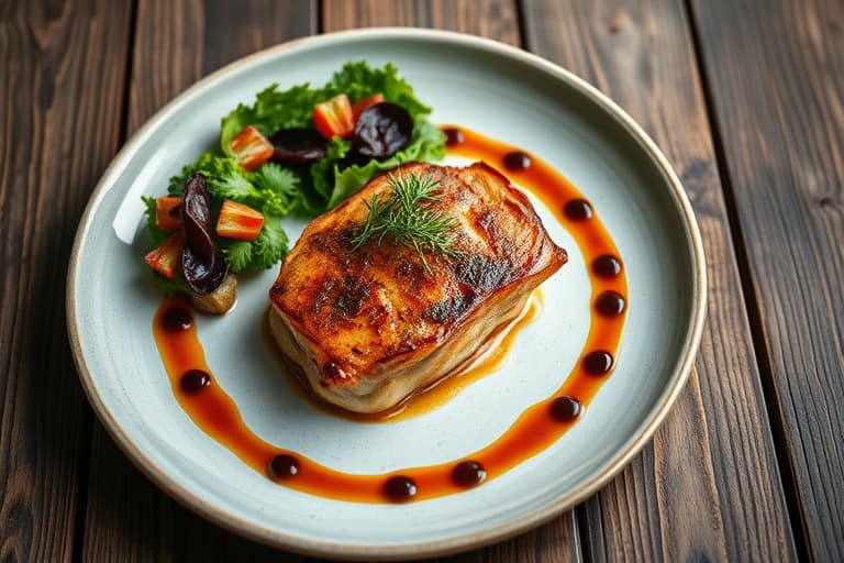 Rostet andebryst av magret med skavet svart trøffel