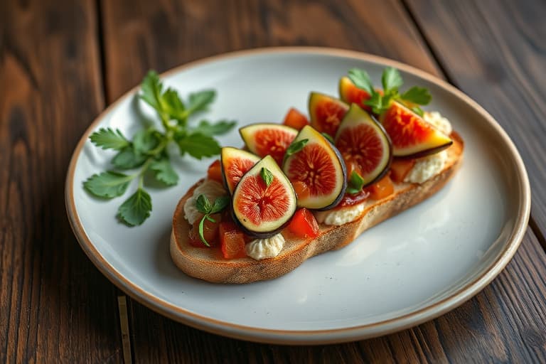 Fig og løk bruschetta
