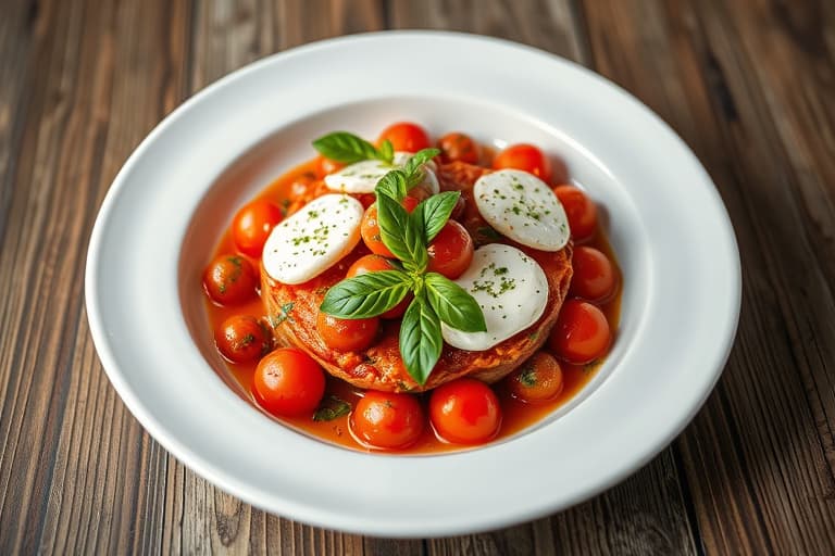 Tomattoast med fersken, mozzarella og mynte