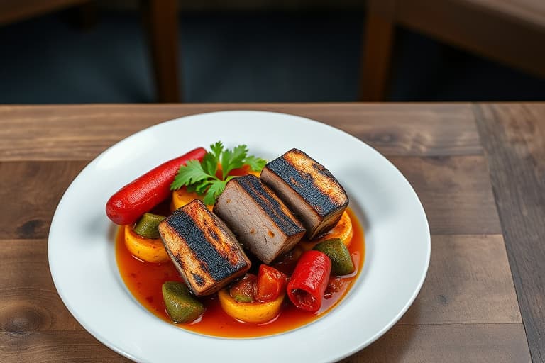 Grillede svinekoteletter med chunky andouille-barbequesaus