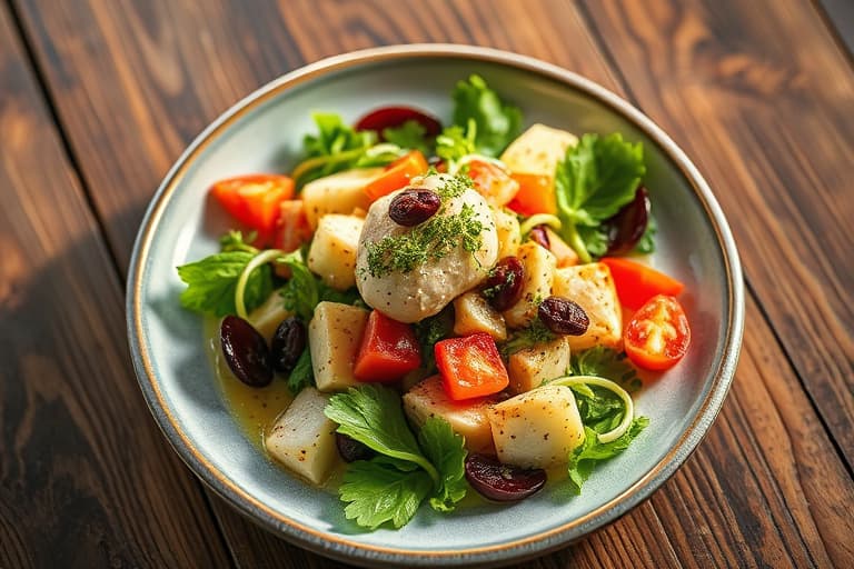 Sprø asiatisk kyllingsalat med vannkresse