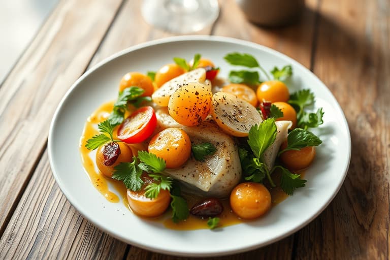 Liten perlesalat med sitronkrem og hasselnøtter