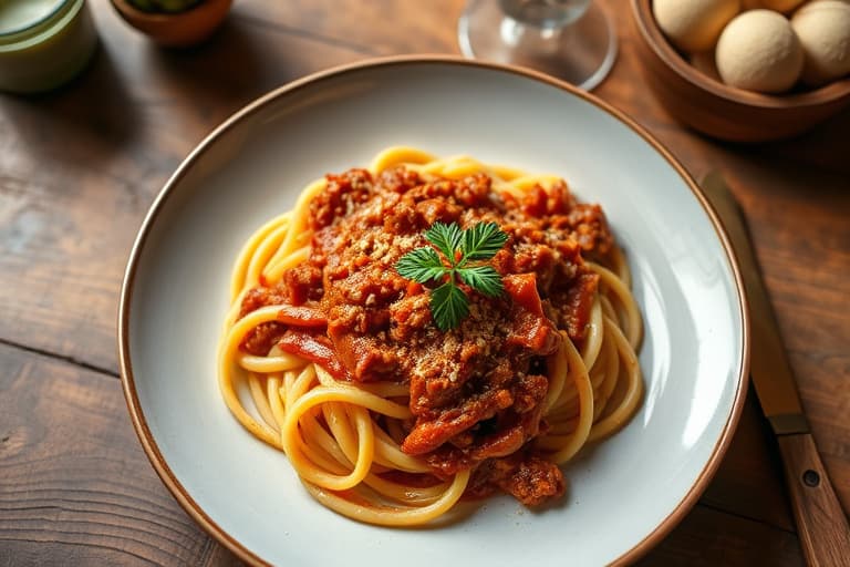 Pasta med linsebolognese