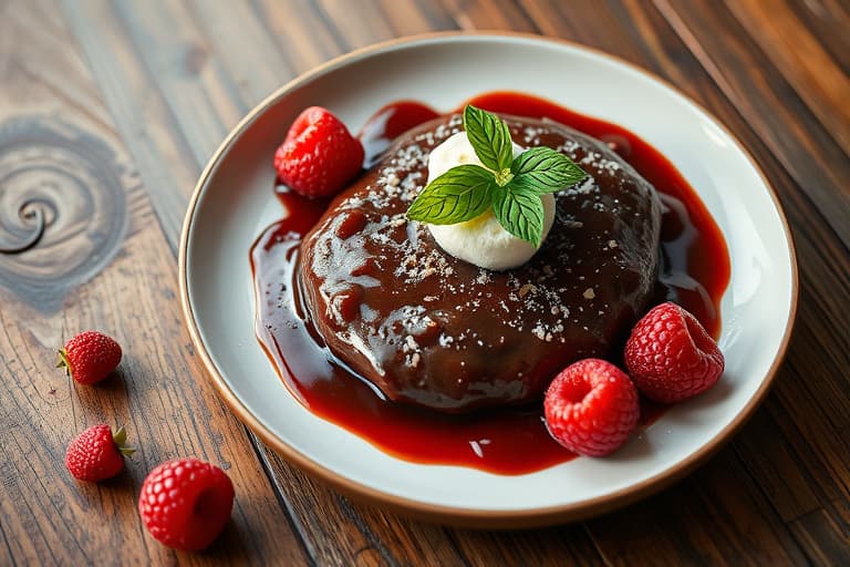 Sjokoladekrem med rosiner og brødterte