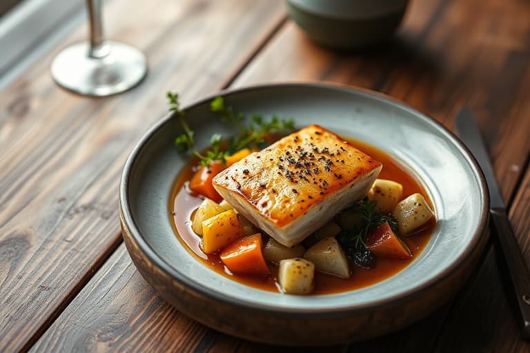 Hel fisk bakt i sjøsalt