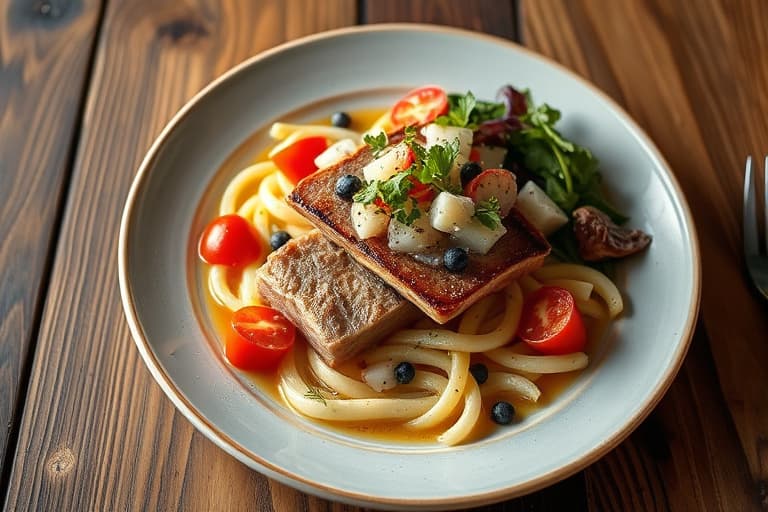 Stekt sesamtofu med asiatisk salat