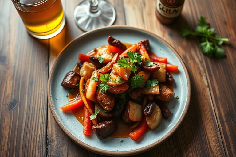 Skirtesteik fajitas med grillet kål og vårløk