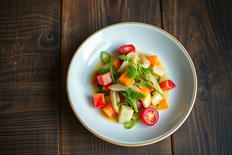 Lilla potetsalat med sukkererter og mynte