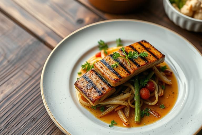 Kambodsjansk grillet kylling (Mann Oeng K'tem Sor, Marech)