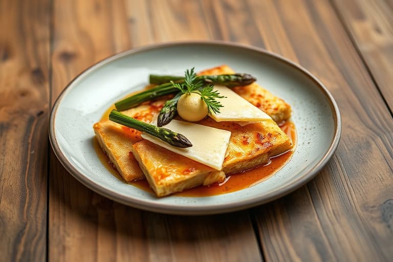 Salt bakverk med asparges, Gruyère og fine urter