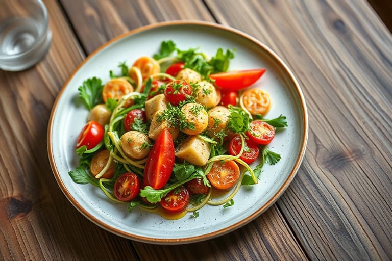 Mais- og tomatsalat med korianderdressing