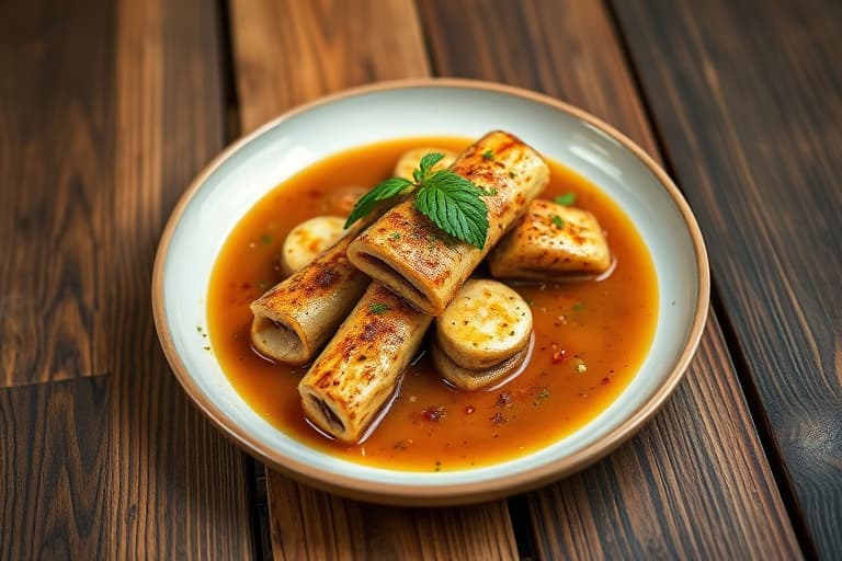 Karamellisert banan med romsaus