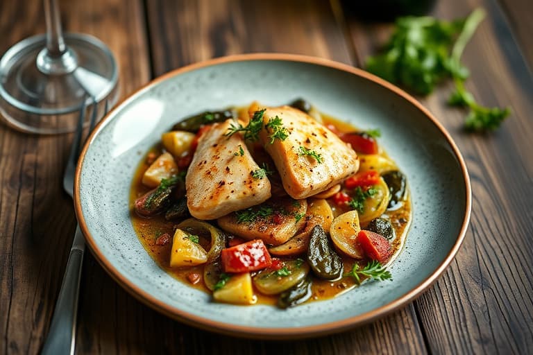 Gresskarkjerner-omnetts ørret med kål- og koriandersalat