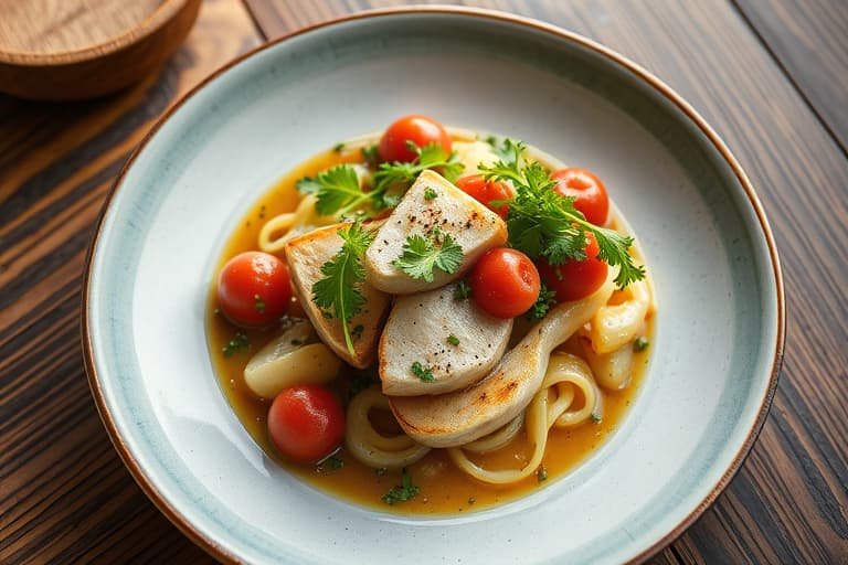 Grillet kylling, rødløk og mynte-spyd med gresk salat