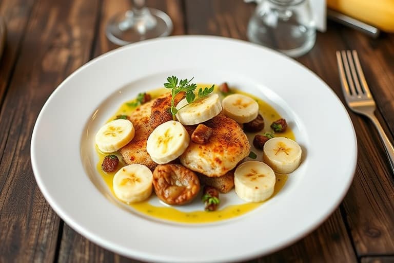 Banan- og kanelfrokost med fransk brød