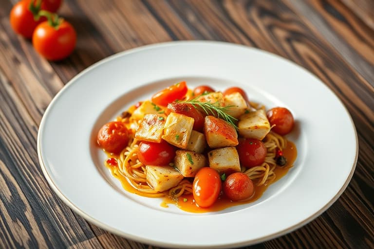 Texas-toast med ovnsbakte tomater og persille