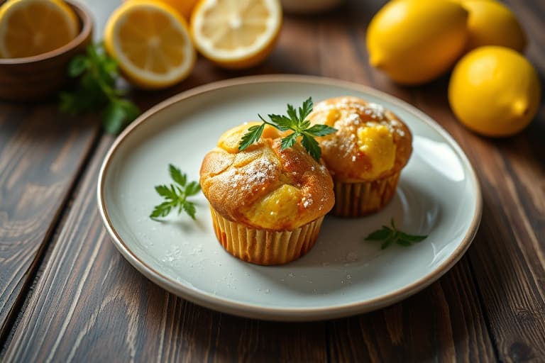 Lemon Gem-muffins med kremost