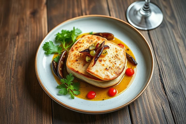 Fersk fruktterte med plommesyltetøy