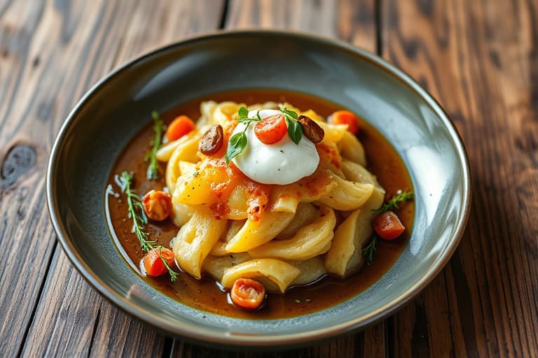 Potetgrateng med porcini-sopp og mascarponeost