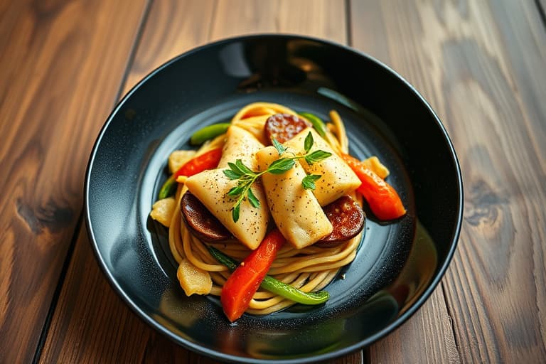 Tre-peppers pølse maisbrødsfyll